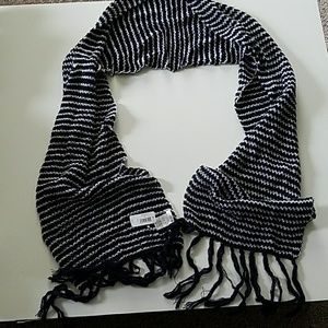 Aerie blue and white striped scarf